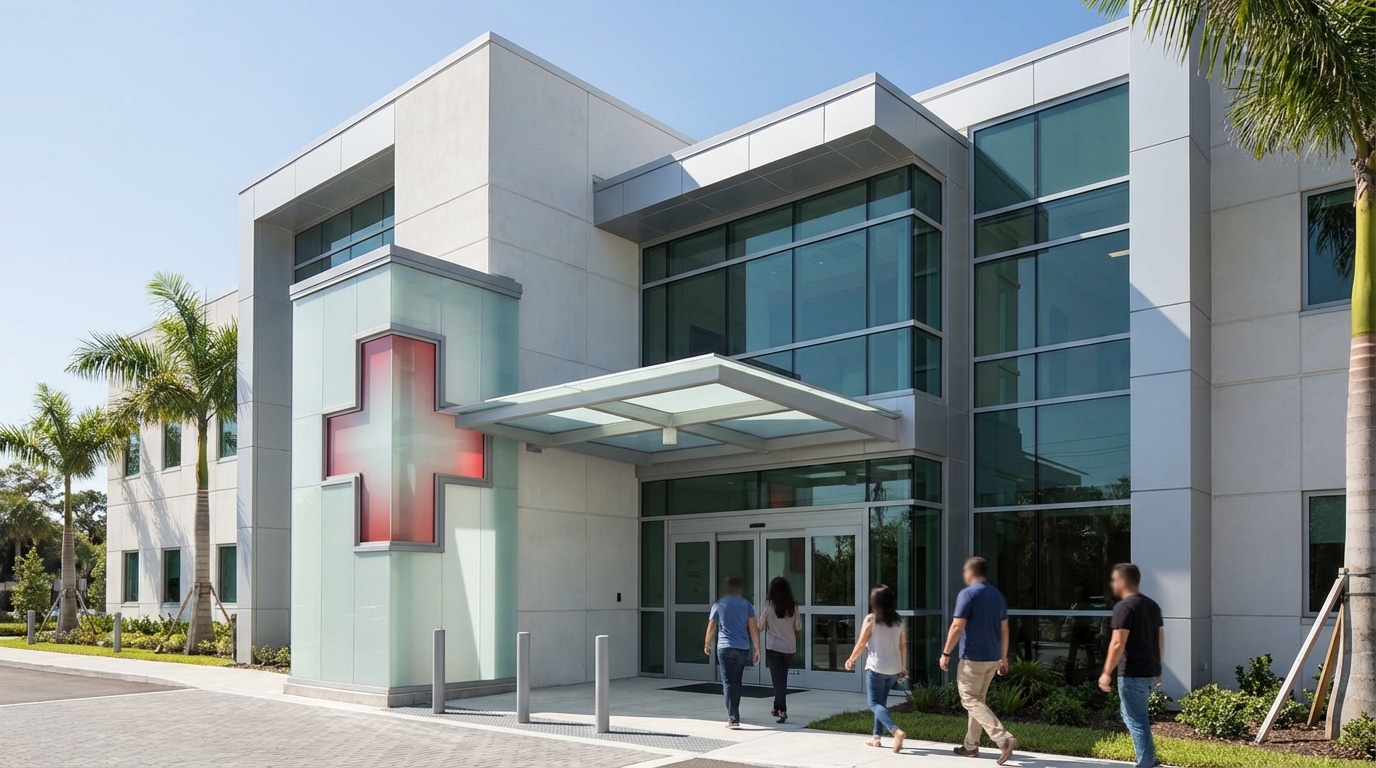 Modern ambulatory surgery center exterior representing ASC growth