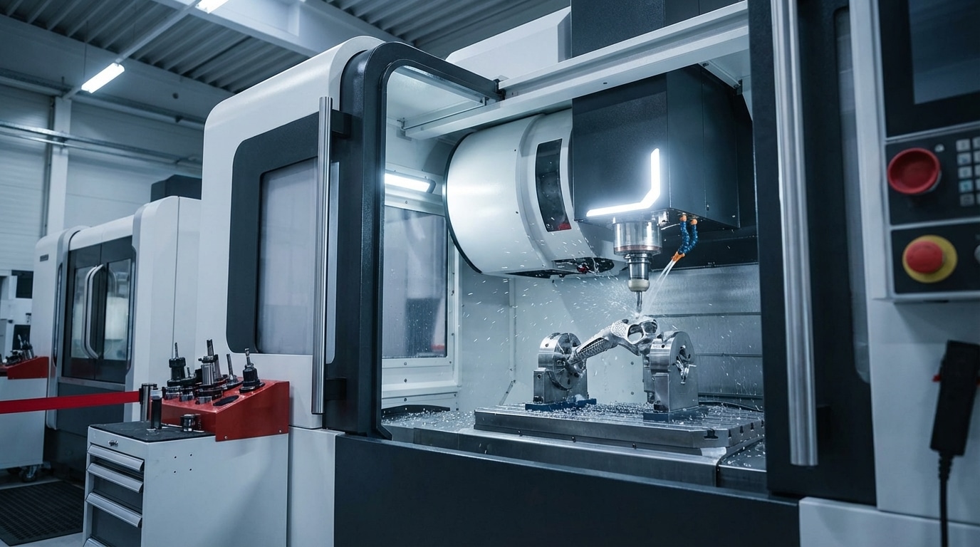 CNC machine manufacturing titanium orthopedic implant in factory CNC machine manufacturing titanium orthopedic implant in factory